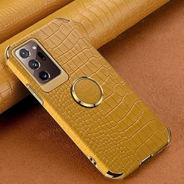 Imagem de Capa de telefone com textura de crocodilo para Samsung Galaxy Note 20 Ultra S21 S20 S10 Plus A72 A52 A51 A71 A50 A70 Capa de suporte magnético, suporte de ímã amarelo, para GalaxyA70 (A70S)