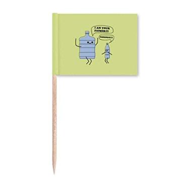 Imagem de Balde garrafa líquida para bebida e palito de dente marcadores para decoração de festa