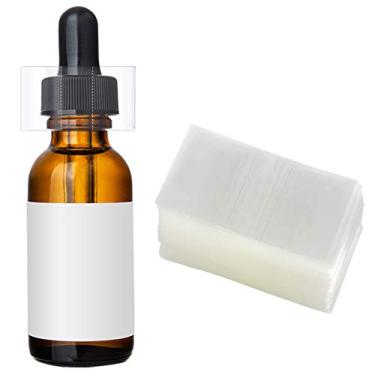 Imagem de Bandas retrateis, 45 x 23 mm, 200 pecas de faixas de encolhimento perfuradas transparentes para garrafas, frascos, tubos de brilho labial, serve para tampa de diametro de 3/4 a 2,5 cm, 2 mm