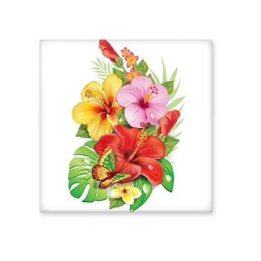 Imagem de Buquê de flores borboleta, melhor desejo, azulejo de cerâmica brilhante, decalque de tijolos esmaltados