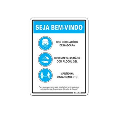 Imagem de Placa sinalizadora em poliestireno"Medidas preventivas Covid-19" - Sinalize