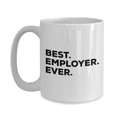 Imagem de Caneca Employer - Melhor Employer Ever Coffee Cup - Presente engraçado - Novo governo agradecimento - Feminino masculino - Conjunto de cesta de presente - Aniversário