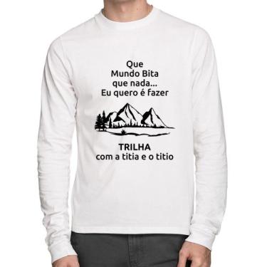 Imagem de Camiseta Algodão Trilha Com A Titia E O Titio Trekking Manga Longa - F