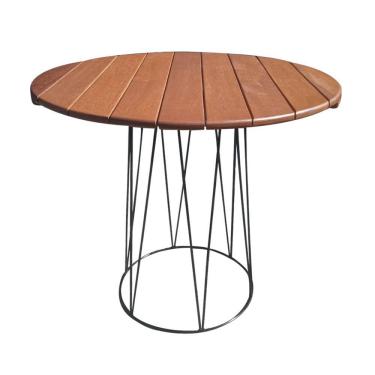 Imagem de Mesa Redonda para Área Externa Base Logan 90cm Preto