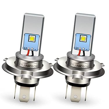 Imagem de Ruiandsion 2 lâmpadas de farol de motocicleta H4 LED branco DC 6-24V super brilhante P43t lâmpada LED de substituição para farol de motocicleta, sem polaridade