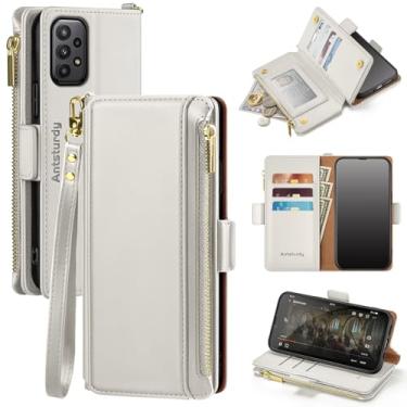 Imagem de Antsturdy Capa carteira para Samsung Galaxy A23 5G com porta-cartões para mulheres e homens, capa para celular Galaxy A23 4G com bloqueio de RFID, capa flip de couro PU à prova de choque com alça com