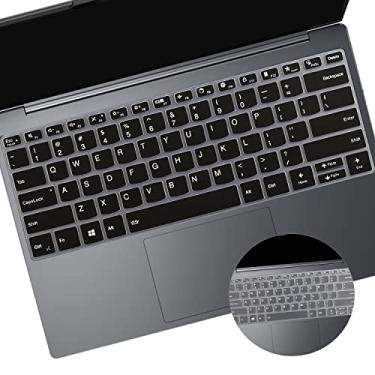 Imagem de Capa de teclado com 2 peças para laptop Lenovo Yoga Slim 7 Carbon 13IAP7 13IRP8/Yoga Slim 7i Carbon 13IAP7/ThinkBook 13x Gen 2 13,3 polegadas (não serve para 13ITL5 14ITL5) - preto + transparente