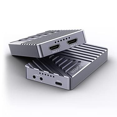 Imagem de UNISHEEN Placa de captura de vídeo HDMI de 2 canais, transmissão de vídeo de entrada 4K30, transmissão ao vivo, HDMI para USB 3.1 Gen2 HD Live Streaming Video Grabber Converter Free Driver