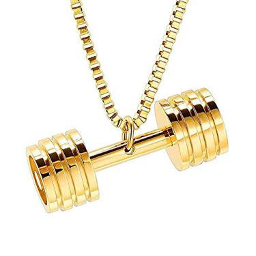 Imagem de YTIYT Colar para urna de cinzas colar de urna de cremação com halteres pingente de cinzas de aço inoxidável lembrança de cinzas, Aço inoxidável, não conhecido