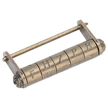 Imagem de Fechadura Com Senha De Combinação Antiga, Fechadura Com Senha Para Porta Em Estilo Chinês, Fechadura Codificada Vintage Para Armário, Caixa De Joias De Madeira