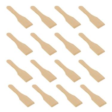 Imagem de Espátula de madeira Raclette Utensílios de cozinha de madeira para frigideiras antiaderentes, grelhas de queijo, tábuas gourmet, frigideiras, fondue, 16 peças/conjunto