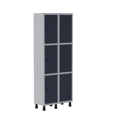 Imagem de Roupeiro Aço Light 2v 06 Portas Gr302/6 Cinza/Del Rey