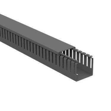 Imagem de Canaleta Pvc 50x50x2000 Aberta Cinza Enerbras, Cinza