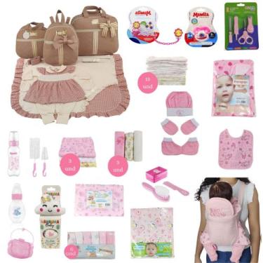 Imagem de Kit Bolsa de Maternidade 3 Peças + Saída maternidade + Enxoval Master 