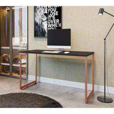 Imagem de Escrivaninha para quarto Porto - 1200x500 - Estrutura Cobre - Preto - 