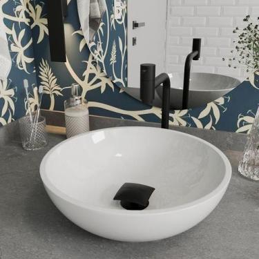 Imagem de Cuba Pia Banheiro Venus Torneira Inox Valvula Click Black - Loja DoceL