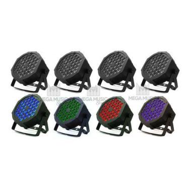 Imagem de 8 Canhão. Refletor Led Par 64 Rgb Triled 36 Leds 3w Dmx Bivolt- - MEGA