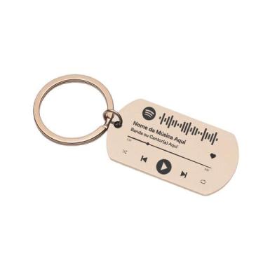 Imagem de Chaveiro Inox Personalizado Spotify Gravado A Laser 4 Cores - LUALKI S