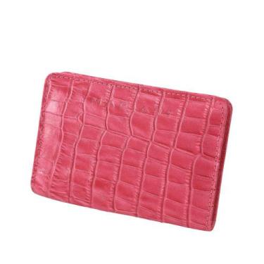 Imagem de Carteira de Couro Mariart Garnet, Croco pink