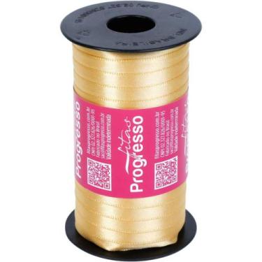 Imagem de Fita de Cetim 07MM X 100M Ouro 228 - Fitas Progresso