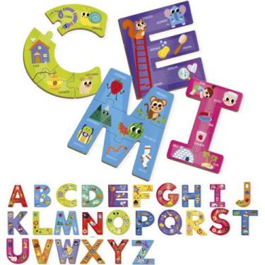 Imagem de QUEBRA-CABEÇA de Madeira Alfabeto Gigante - 104 Peças - Brinc de Crian