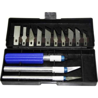 Imagem de Kit Estilete de Precisão com 3 Cabos e 13 Lâminas - Western