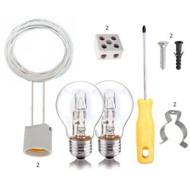 Imagem de Kit 2 Lâmpadas Extra Forte Para Churrasqueira Fio 2m - Decorium, 110V