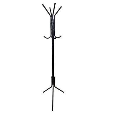 Imagem de Cabideiro Mancebo Pearl 172cm Aço Carbono MEK, Preto