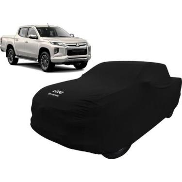 Imagem de Capa Automotiva Para Mitsubishi L200 Tecido Helanca Lycra - Mz, Preta