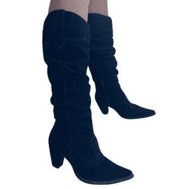 Imagem de Bota  Via Telli - Ref 555, Nobuck preto, 37