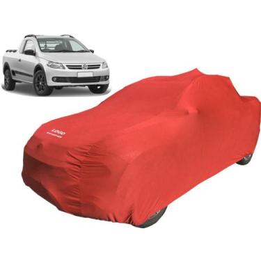 Imagem de Capa Automotiva Para Volkswagen Saveiro G5 Tecido Lycra - Mz, Vermelha