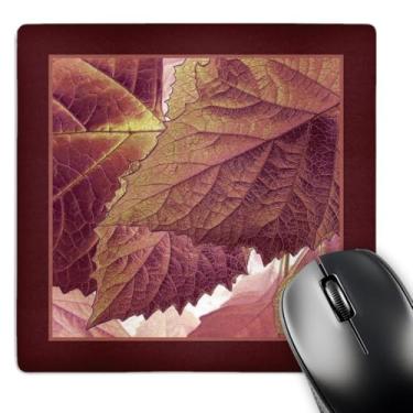 Imagem de 3dRose Mouse pad LLC 20 x 20 x 0,63 cm, folhas metálicas de Sienna e com moldura de Siena queimada (mp_33437_1)