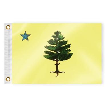 Imagem de Bandeira náutica original do estado do Maine, 30,5 x 45,7 cm, dupla face, 3 camadas, bandeira marítima, nylon, pequeno iate, vela, pontão, barco, quadriciclo, caminhão, jipe, motocicleta, bandeira,
