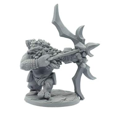 Imagem de Boneco miniatura Hill Troll, 100% resina de uretano – 98 mm de altura – (para jogos de guerra de mesa em escala de 28 mm) – Feito nos EUA – Stonehaven Miniatures