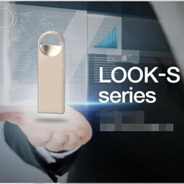 Imagem de Pen Drive Balmy de 32 GB USB de alta velocidade pen drive de metal pen drive portátil (32 GB, prata semicircular)