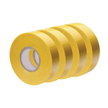 Imagem de Fita de vinil elétrica profissional Xtricity, rolo de 1,9 cm x 1,8 m, nominal de 600 volts, suporte de vinil à prova d'água, perfeito para trabalho de fiação elétrica, listado pela UL, certificado CSA, (preto - pacote com 1), Pack of 4, Yellow