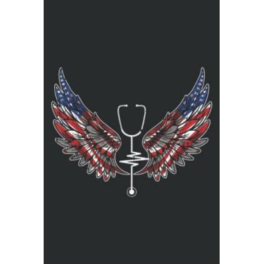 Imagem de Nurse American Flag 4Th of July Wings Patriotic Rn Nursing: Undated Daily Planner: Set Goals, Plans, And Schedules Monthly, Weekly, And Daily (6" x 9"), 100 Pages