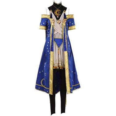 Imagem de Wonder Land Heartslabyul Duce Spade Tray Clover India Shroud Cosplay Fantasia de Halloween Conjunto completo + cocar, Trey, M