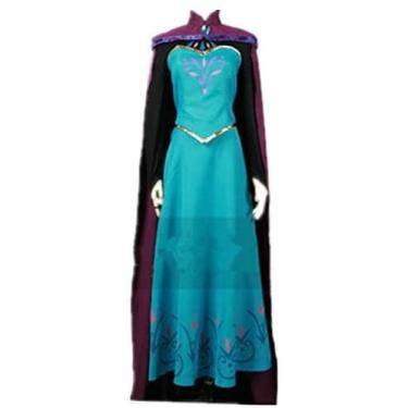Imagem de Grand Duke Fantasia de princesa adulta cosplay Elsa fantasia de Natal Halloween conjunto completo (feminino GG)
