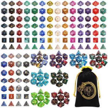 Imagem de Conjunto de Dados Poliedricos CiaraQ DND (182 Unidades) - 26 x 7 com B