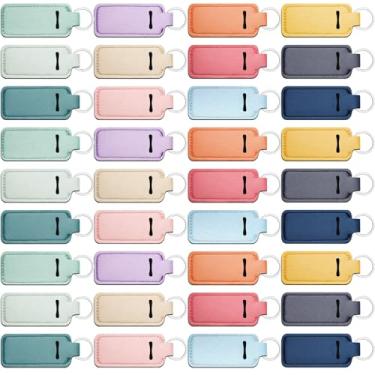 Imagem de SmoothNovelty 36 peças de protetor labial, porta-chaves, batom, porta-chaves, protetor labial, bolsa, colorido, fofo, bolso, porta-chaves, acessórios, presente para mulheres, cor morandi, about 3.94 x