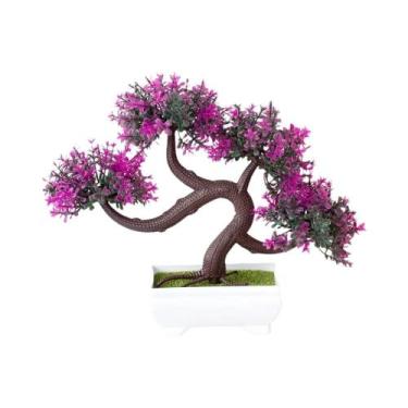 Imagem de Mini Bonsai Artificial em Vaso de Plástico - Decoração para Mesa e Jar