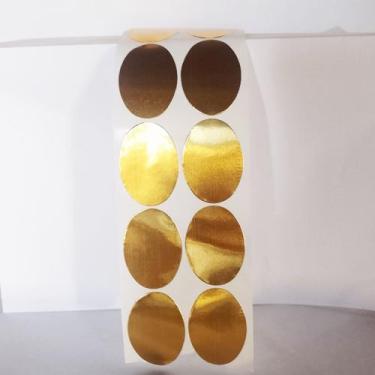 Imagem de Etiqueta Adesiva Oval 2,7cm x 3,8 cm - Teodoro Impressos, 500