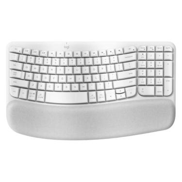 Imagem de Teclado sem Fio Logitech Wave Keys - Padrão US - Branco - Bluetooth - 920-012282