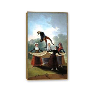 Imagem de Rjhsdghs Impressões de Francisco Goya, o manequim de palha, reproduções de arte em tela Pôster de Francisco Goya pronto para pendurar arte de parede para quarto de casa 85 x 50 cm (83.8x50.8 cm)