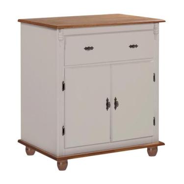 Imagem de Balcão Buffet Florença 2 Portas 1 Gaveta Pés Torneados em Madeira - Ma