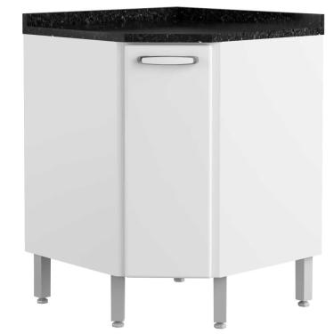 Imagem de Balcão de Canto Evidence Aço 1 Porta 7115 Branco - Bertolini