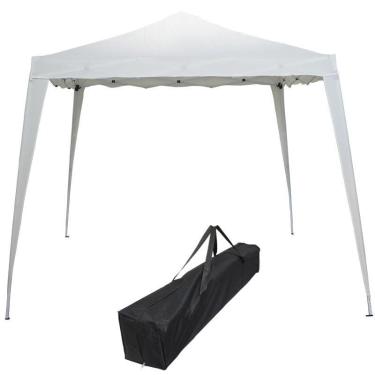 Imagem de Tenda Gazebo Articulada 3x3x2,4 m Barraca Praia Sanfonada Dobrável Branca Alumínio com Bolsa