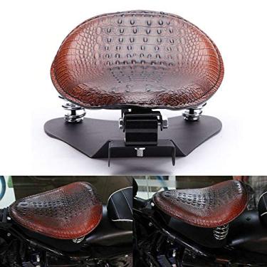 Imagem de Kit de suporte de base de mola para assento de motocicleta de couro crocodilo para Harley Sportster XL 883 1200 48MISS MOLY marrom LXECBUS135-138