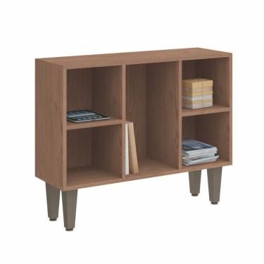 Imagem de Estante Baixa 5 Nichos Infinity Móveis Castro Macadâmia